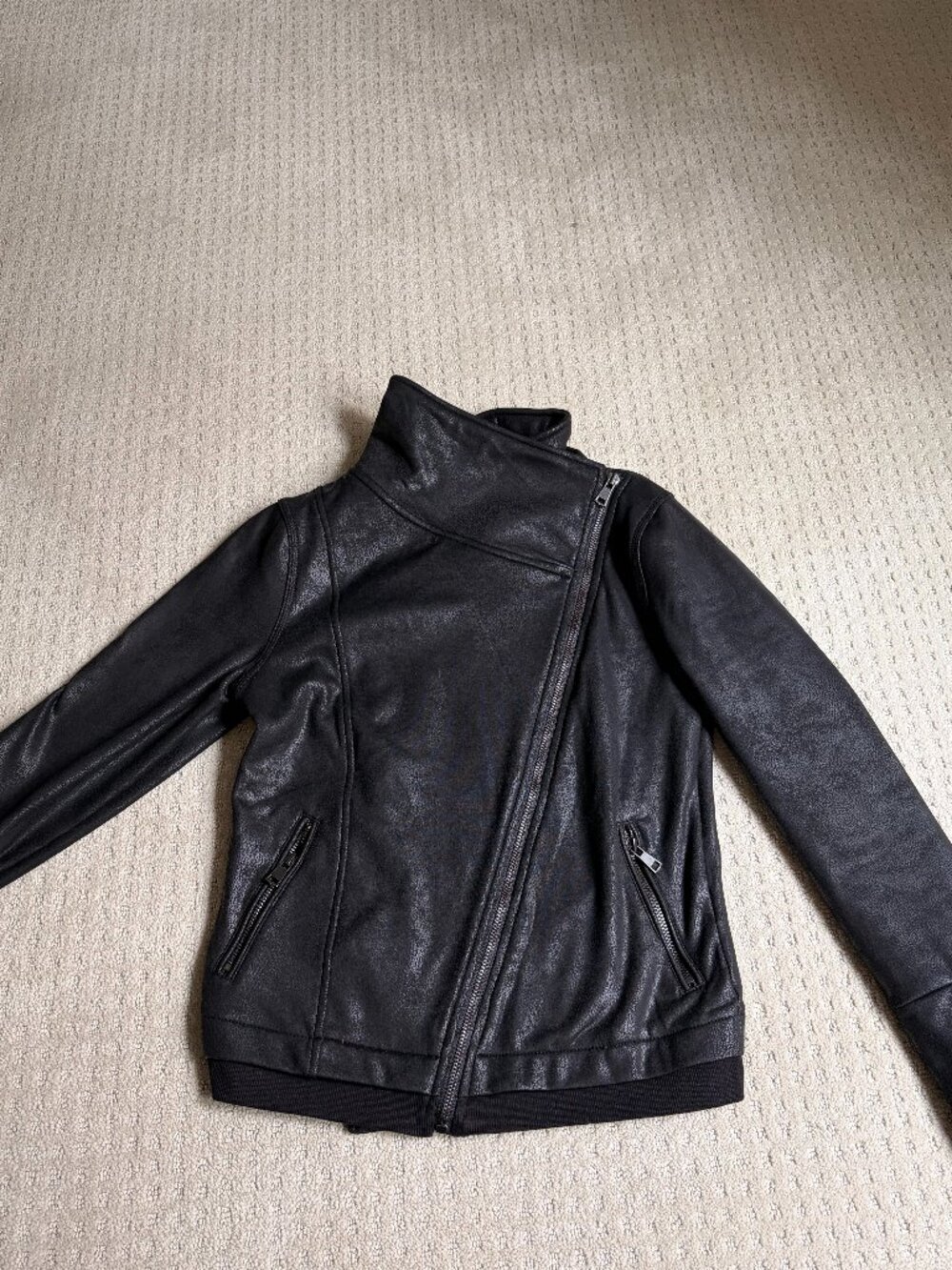 Dance & Marvel Black faux leather moto jacket